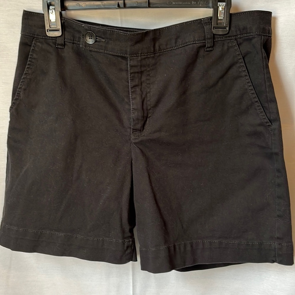 Bandolino Black Chino Bermuda High Waist, Hight Waisted Shorts